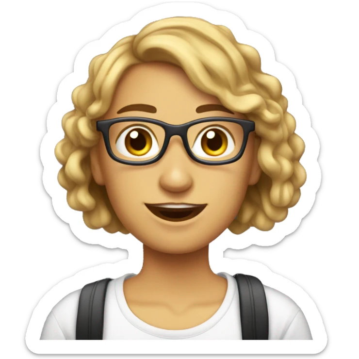 my french teacher with an i love being gay t shirt sticker