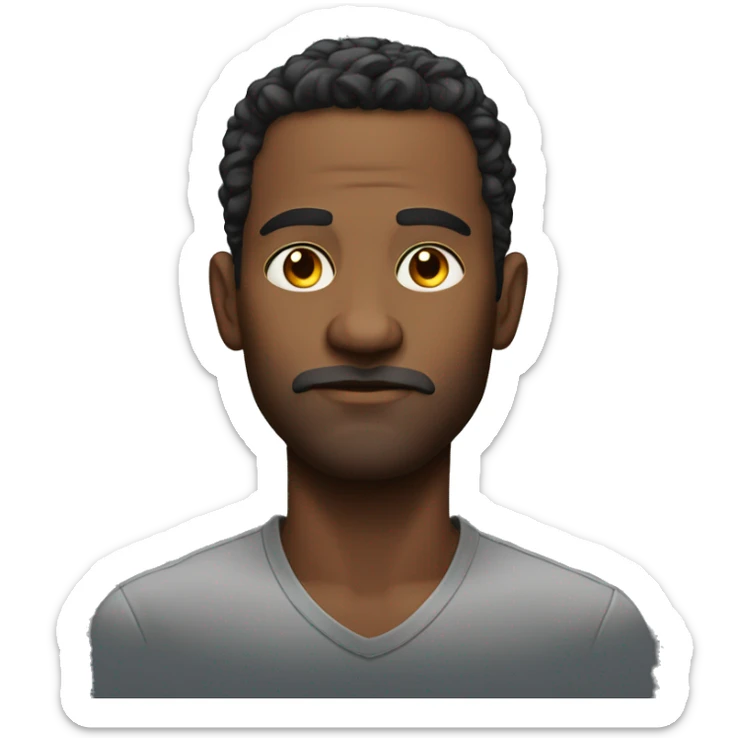 Serious Realistic guy sticker