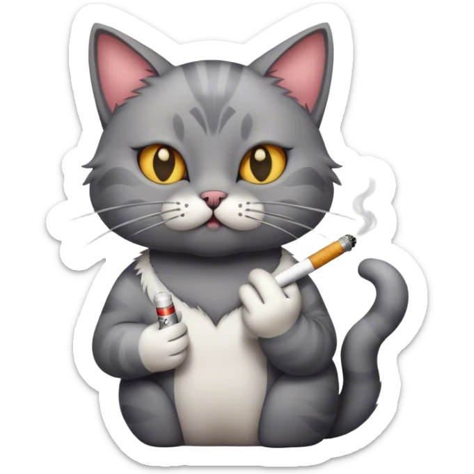 Un gato fumando  sticker