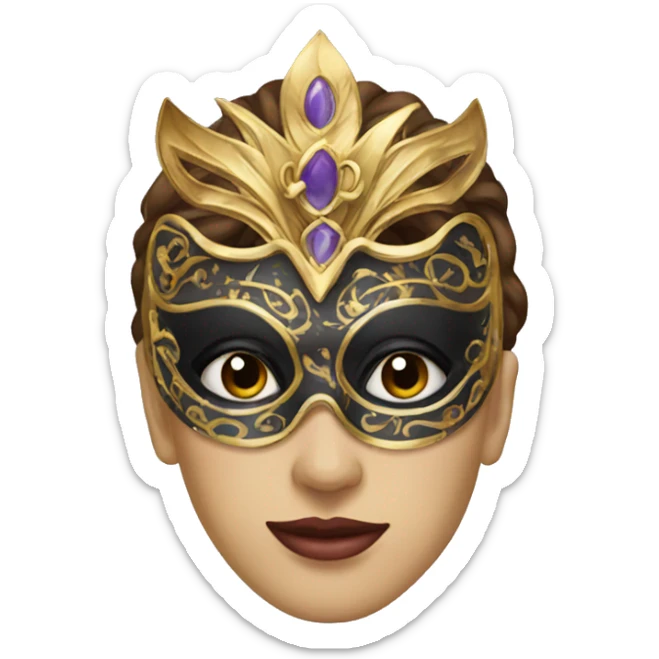 masquerade party sticker