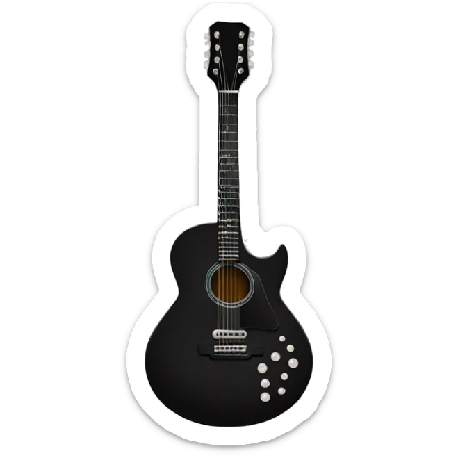 black guitar sticker