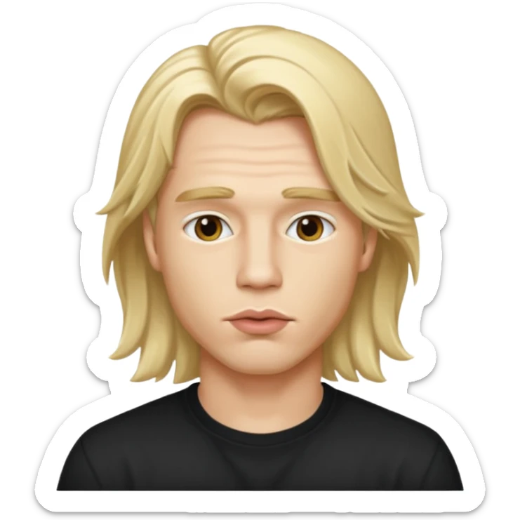 insanely beautiful blonde hair guys with the most perfect lips wearing swag sticker