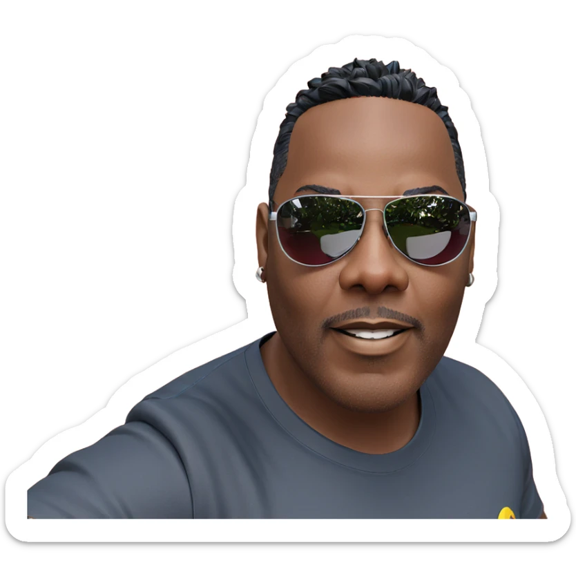 cool dude with sunglasses sticker