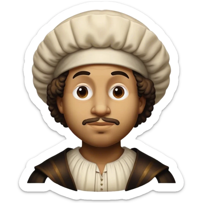Cinematic Realistic Rembrandt Pop Culture Emoji, depicted with dramatic chiaroscuro reminiscent of the master, rendered with lifelike detail and moody historic lighting. sticker