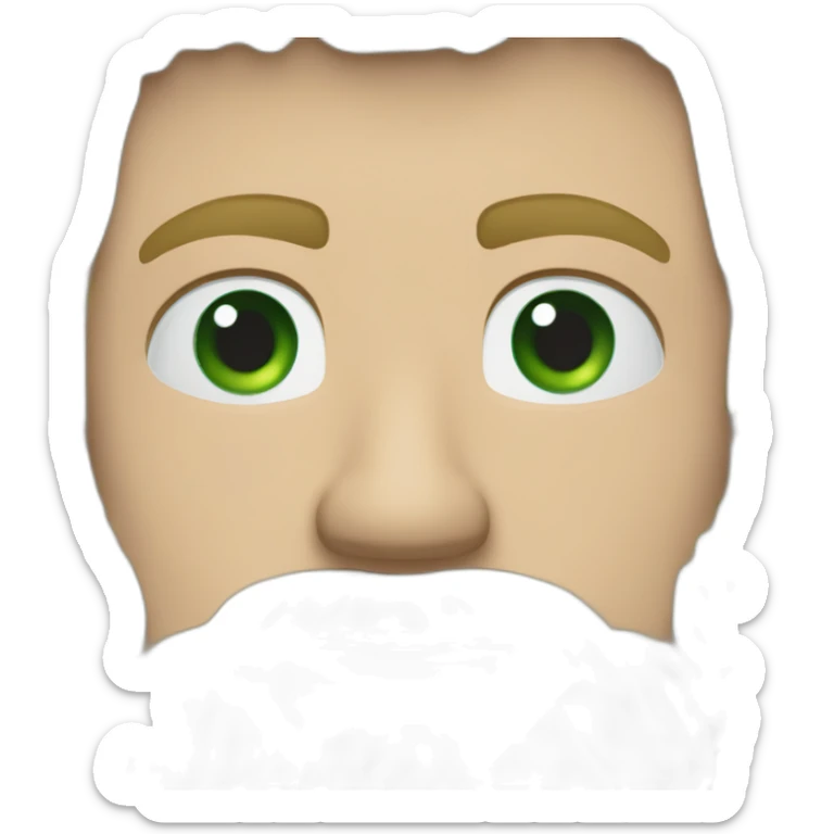 Handsome 34 year old man with dirty blonde hair and kind ocean blue eyes and a short cropped beard wearing a green tank top shirt. Sexy Irish Italian man sticker