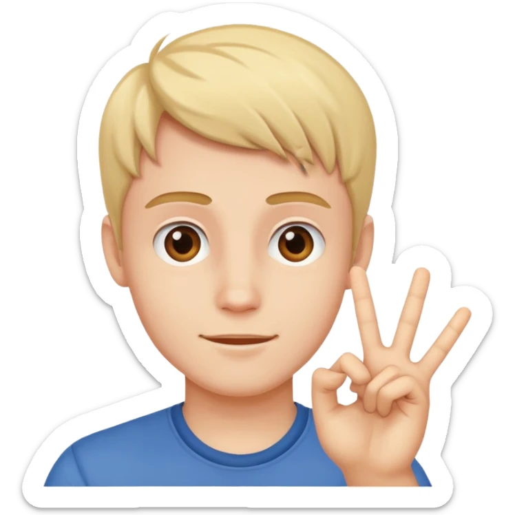 Un jeune homme qui fait le signe jul sticker