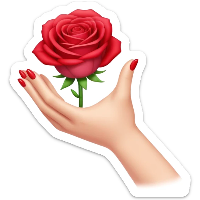 quiero un emoji sencillo realizando una venia sosteniendo una rosa en la mano sticker
