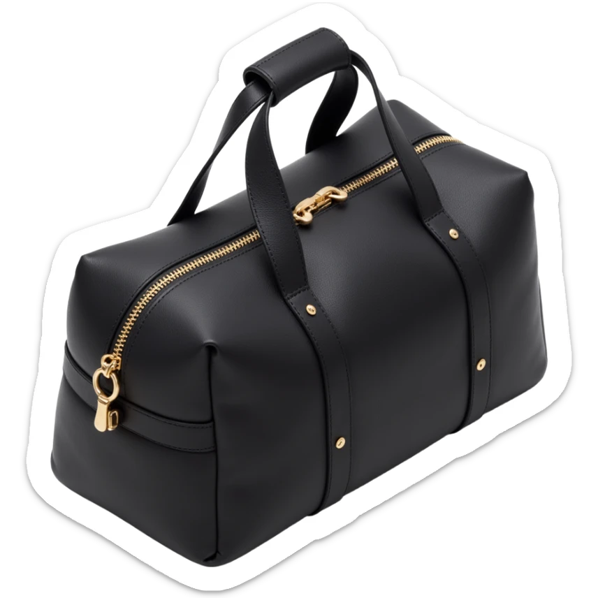 luxe black duffel bag sticker