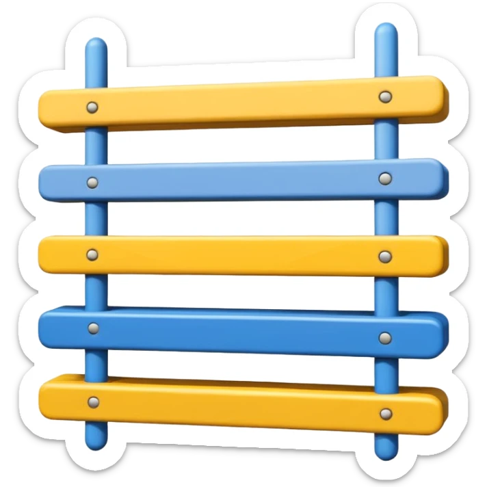 Nur drei Balken zur Seite oben blau in der Mitte weiß und dann unten gelb sticker