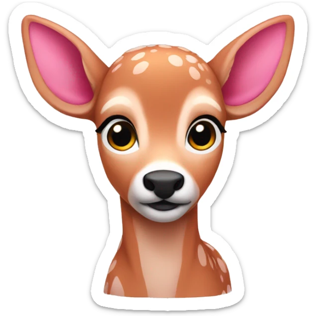 pink fawn sticker