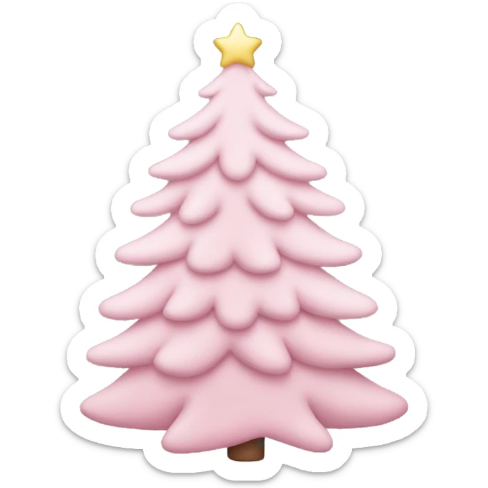 light pink christmas tree sticker