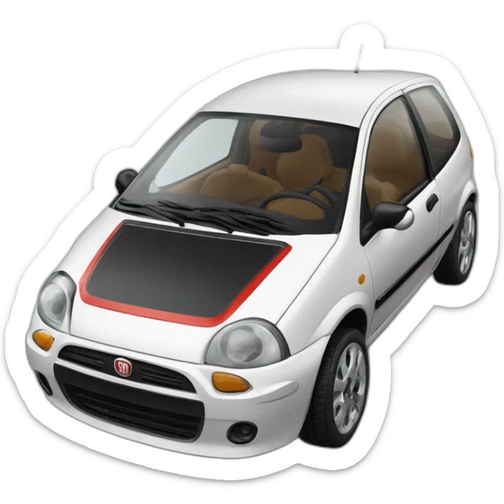 fiat punto like in the cars movie with eyes sticker