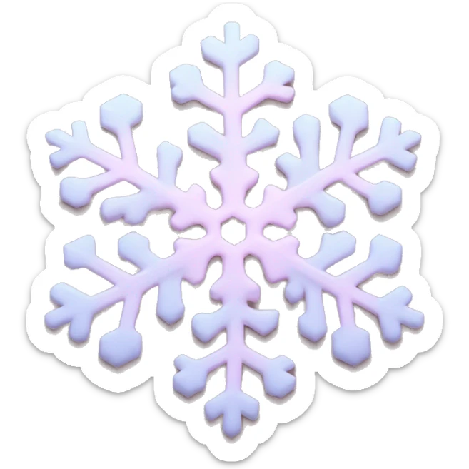 pastel pink snowflake  sticker