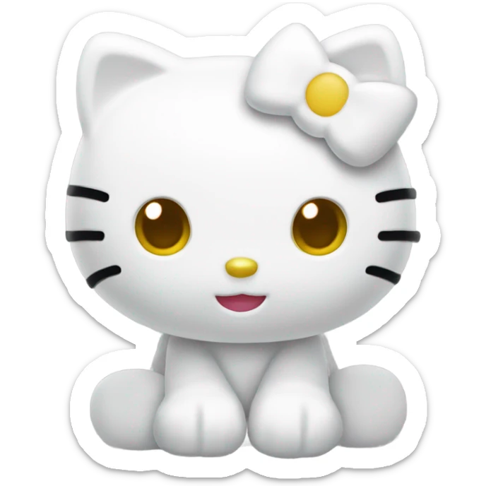 Hello Kitty blanc sticker