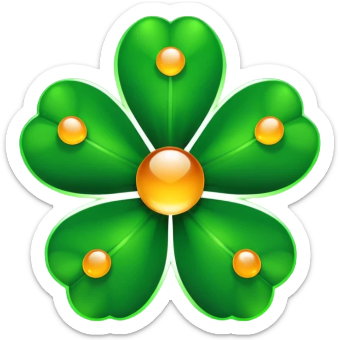 real cosmos star, but with clover, to make star look like lucky star, but main point is star, make it more star like real star emoji, make star with 5 edges sticker
