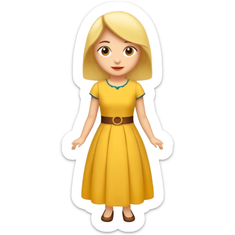 gözlük takan, dövmeli ve elinde kahve tutan, yaz kıyafetli bir kadın. kıyafeti sarı olsun sticker