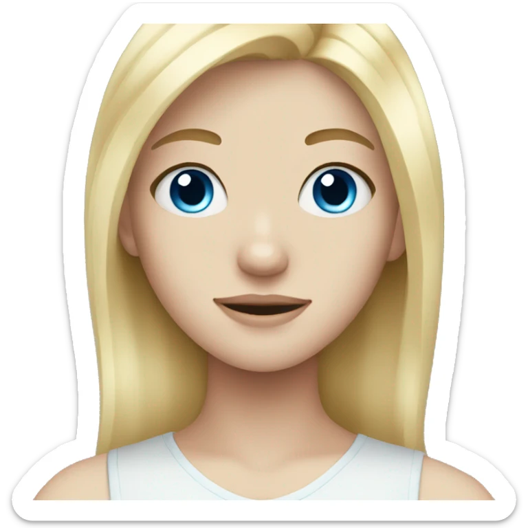 Pale teen with blonde hair and blue eyes sticker