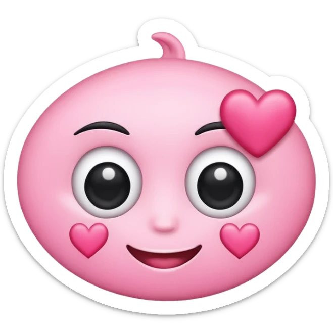 I need the eye roll emoji but add some hearts to make it lovely. Almost like a playful eye roll. Make sure it is rolling its eyes like this emoji 🙄 sticker