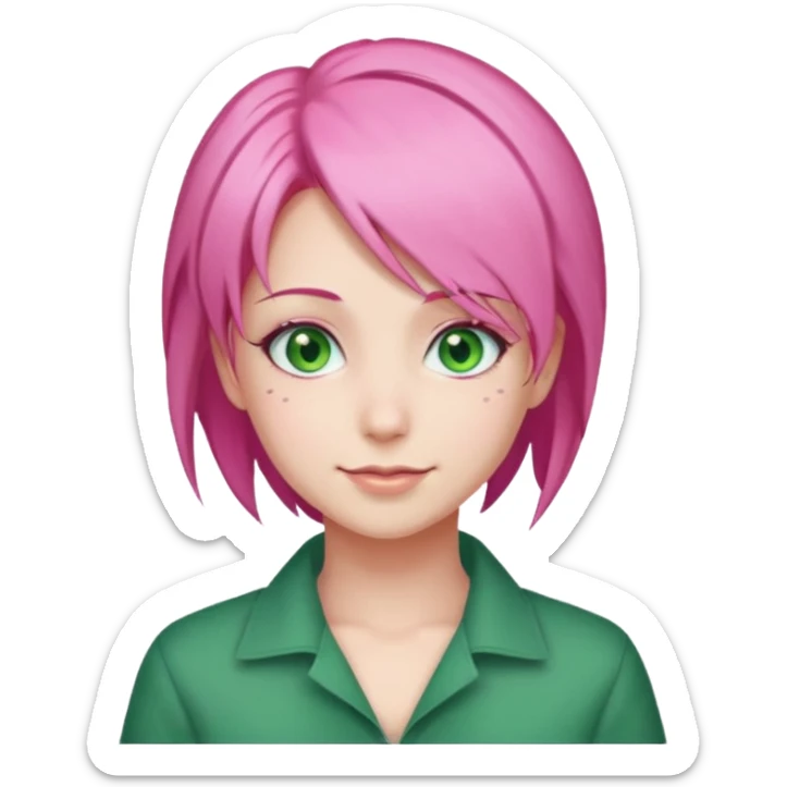 Mitsuri Kanroji, ultra détaillé, sourire narquois  sticker