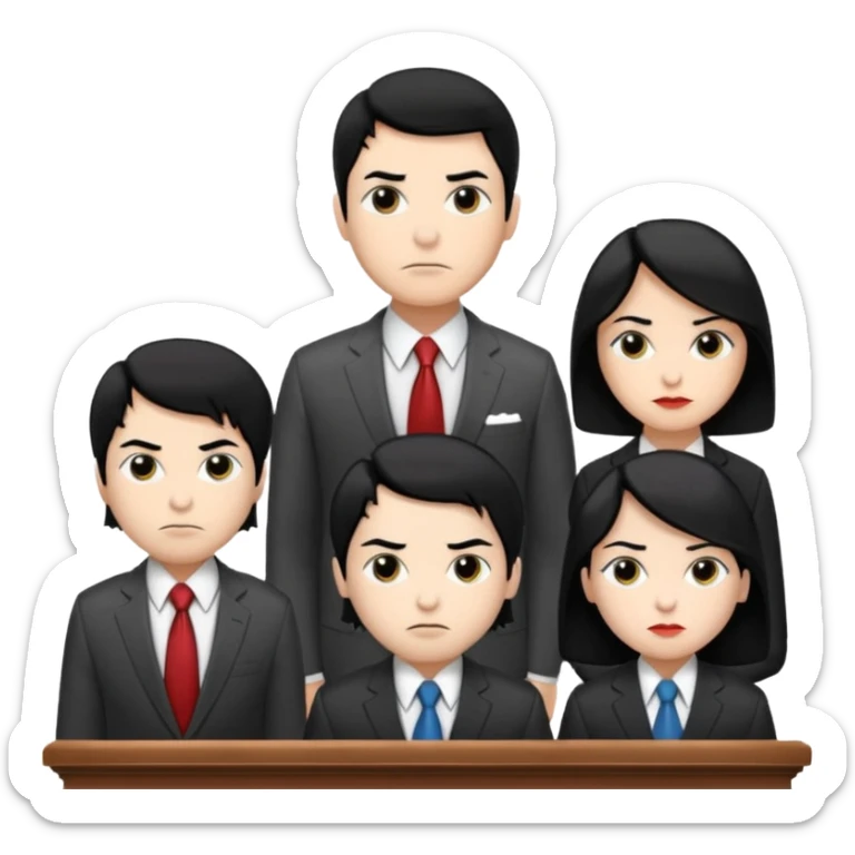 congressional meeting of people with black hair and white skin sticker