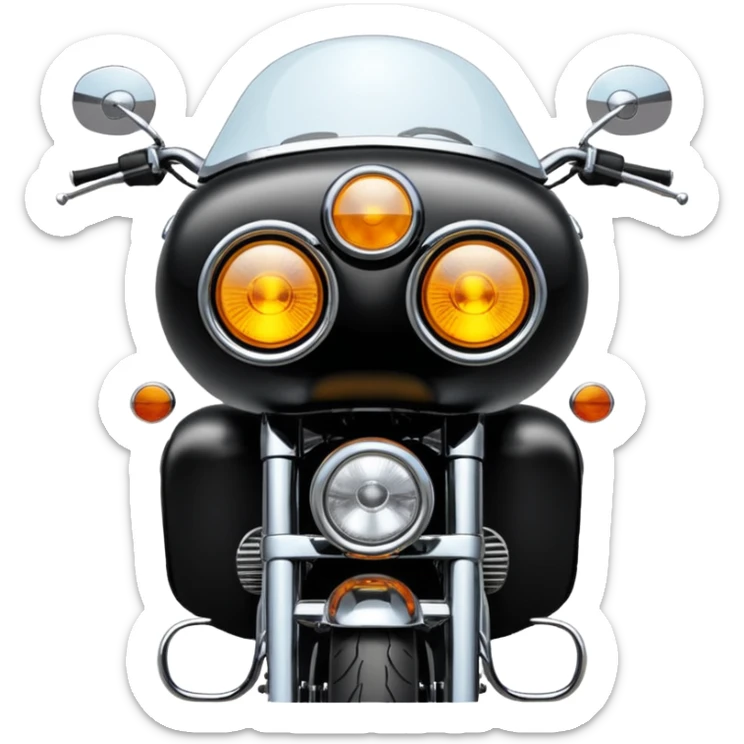 Hola, me gustaría crear un emoji de una moto Harley Davinson classic negra sticker