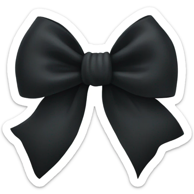 Black bow sticker
