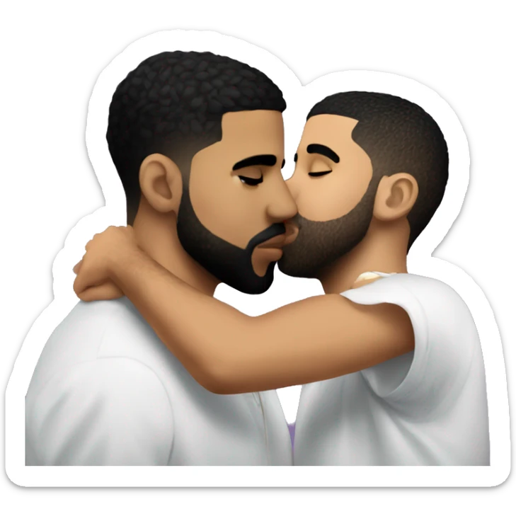 drake kissing drake kissing drake kissing drake sticker