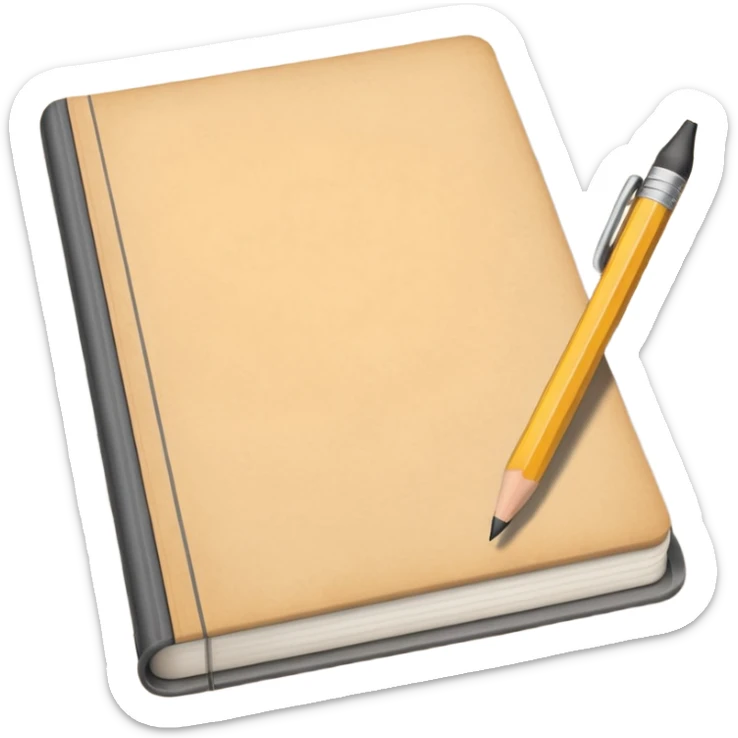 journal and pencil sticker