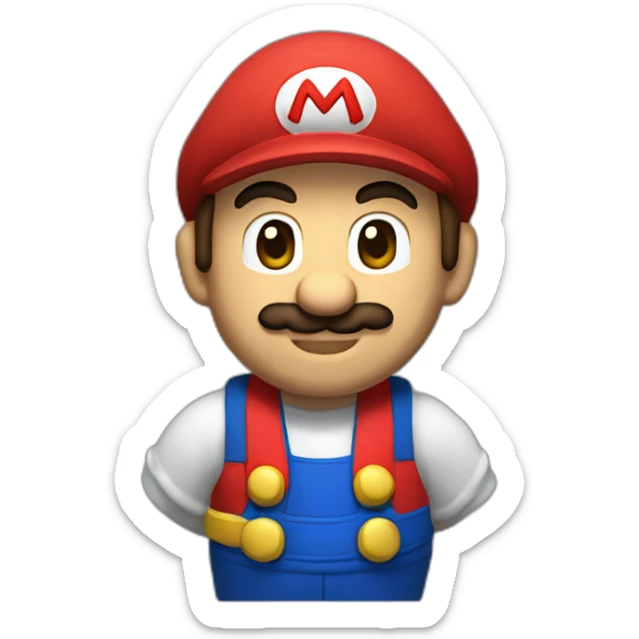 fullbody skinny mario sticker
