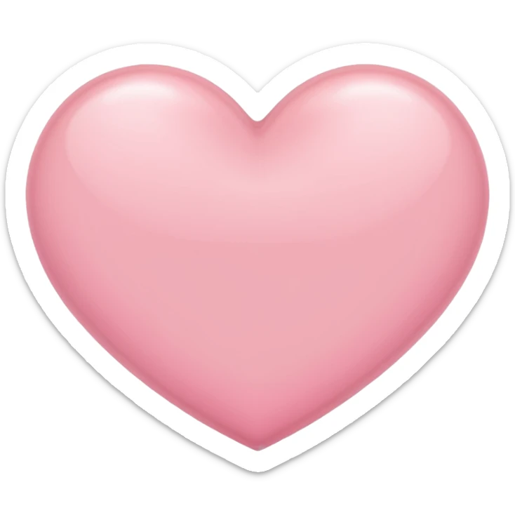 light pink heart sticker