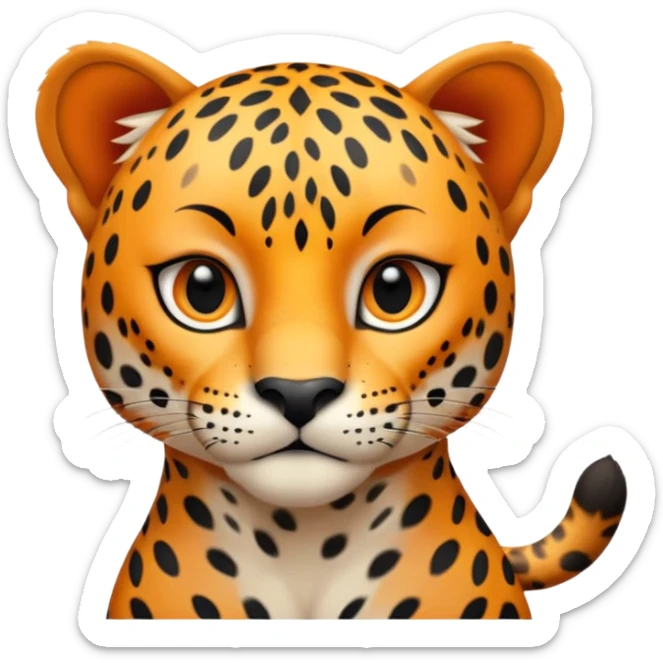 A high-resolution photo-realistic digital illustration of a young jaguar, chest upward A high-resolution, photo-realistic digital illustration of a majestic young jaguar sticker