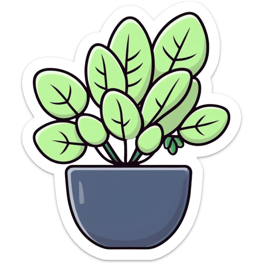 Sedum Pachyphyllum jelly bean plant succulent with thick tubular leaves sticker