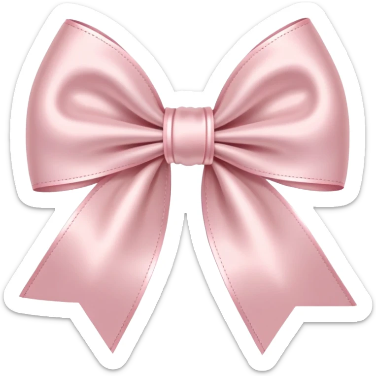 Pale Pink bow sticker