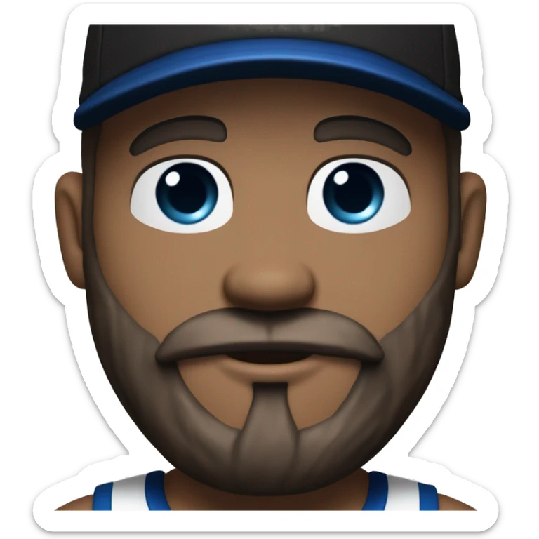 35 years old, male, red hair, black basketball hat, blue eyes, pale complexion, thick beard and thin mustache sticker