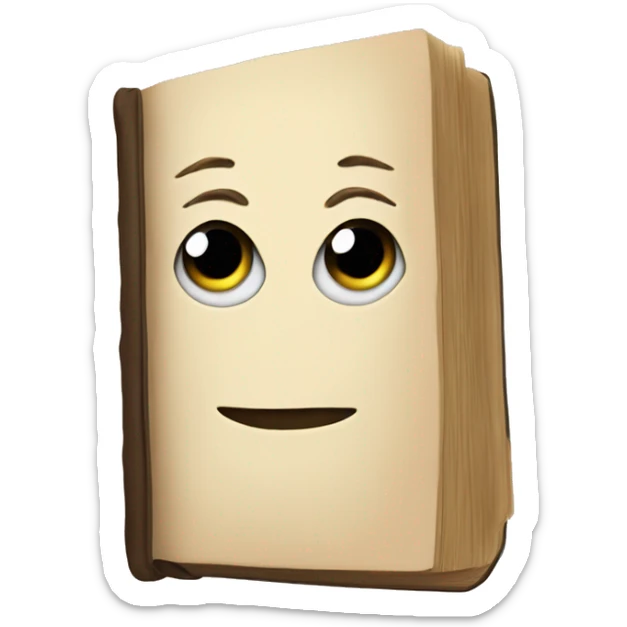 Book with face sticker