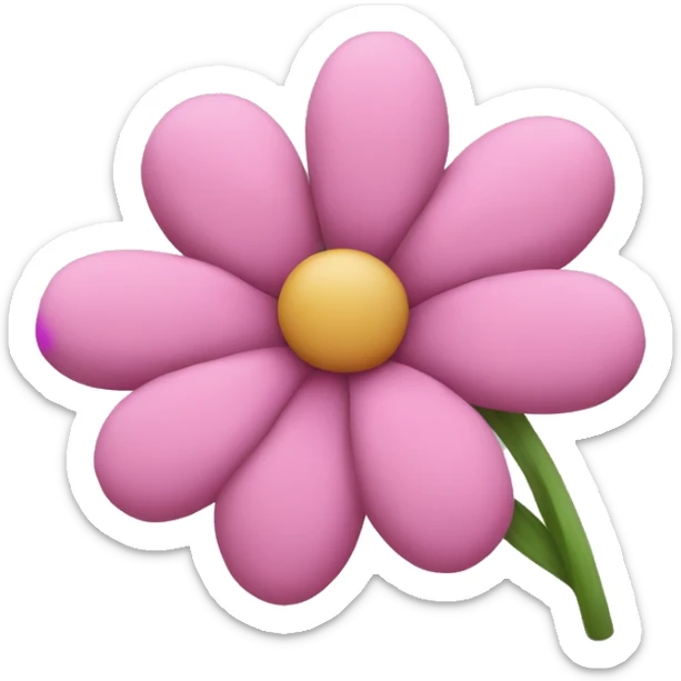 pink flower sticker