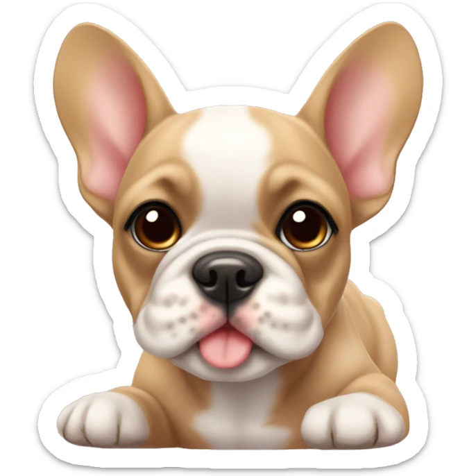 Fawn frenchie pup sticker