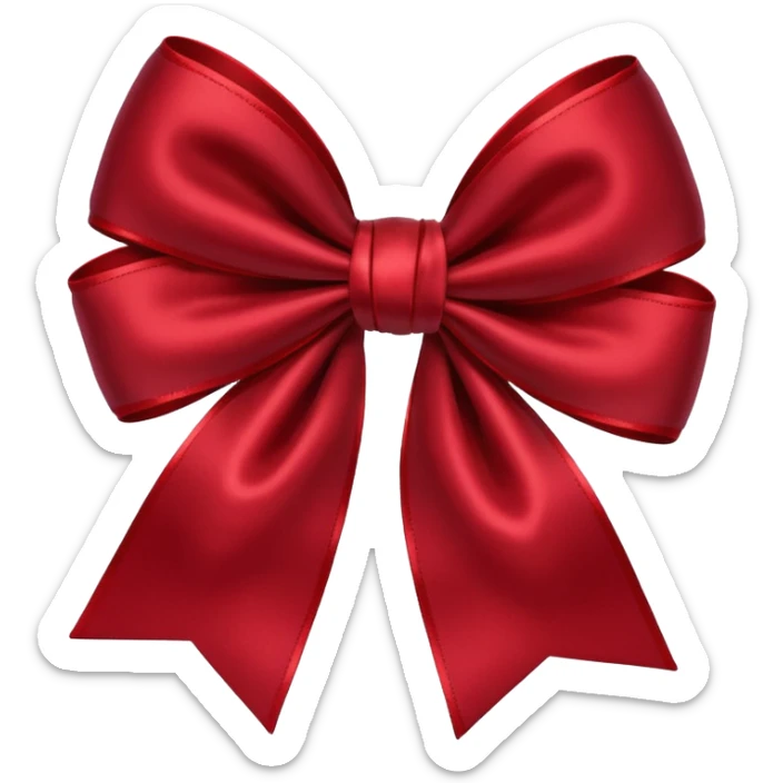dark red bow sticker