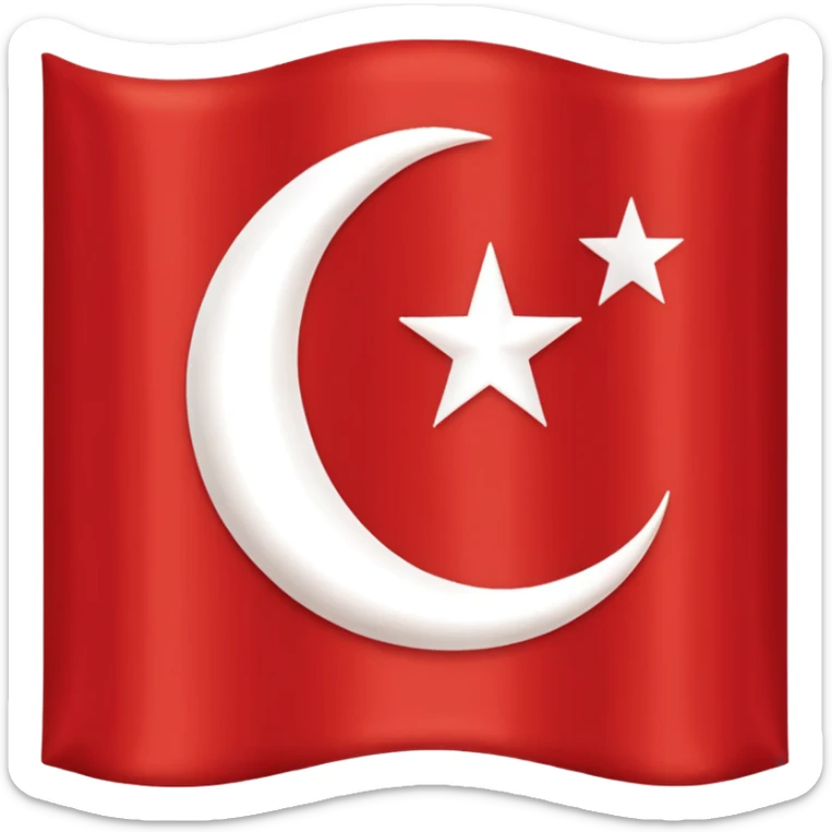 create an ottoman empire flag emoji. the shape of flag is like usual flag emojis alright sticker