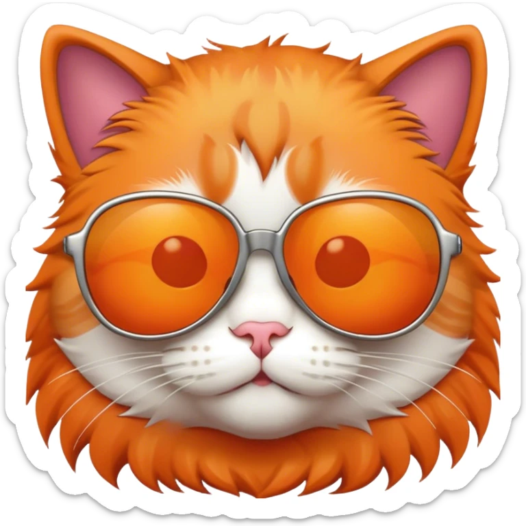 Cat with sunglasses sticker