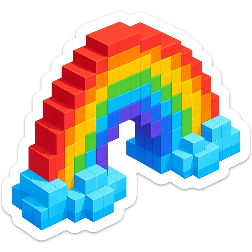 Water in rainbow  sticker