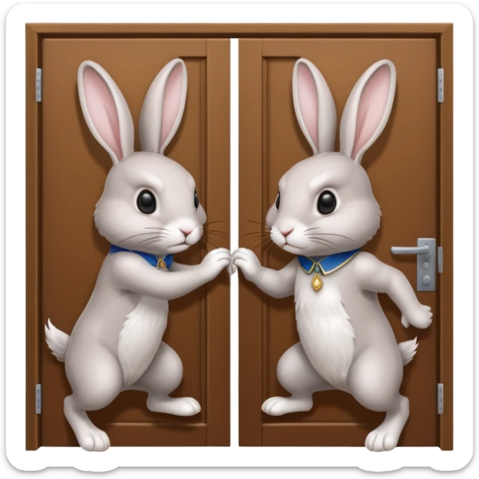I want the alliance leader to kick me out of the alliance and close the door, so that they both look like rabbits. sticker