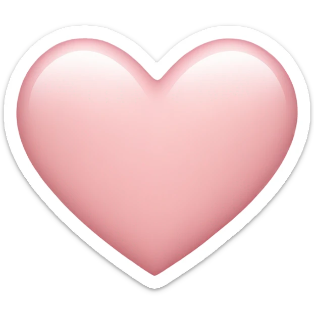 Light pink heart sticker