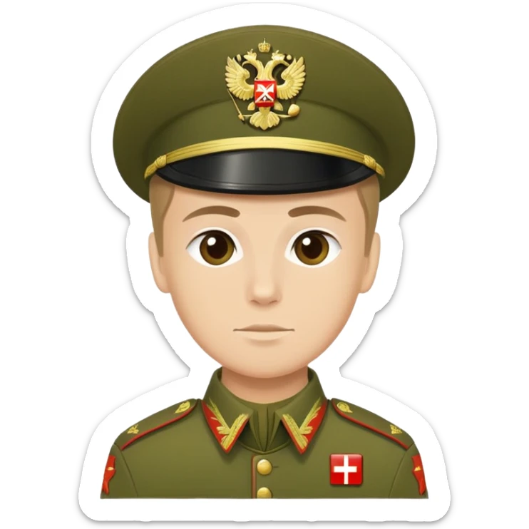 Russian soldier with Z letter on soldier uniform with russian flag sticker
