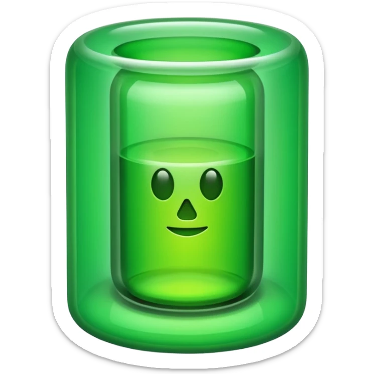 Uranium like inside a tube that we see on tiktok, without the symbol thing, and no line thing, just tube and pure green sticker