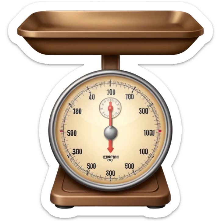 Make a weighing scale in law school emoji symbol in color brown sticker