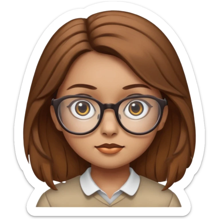 funny looks like and owl and is a girl and gas glasses sticker