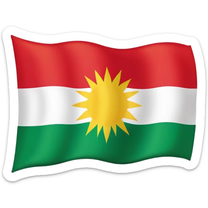 Kurdistan flag sticker