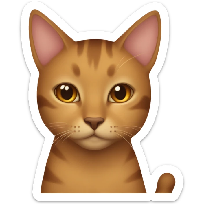A golden male cat and a brown girl cat cuddling  sticker