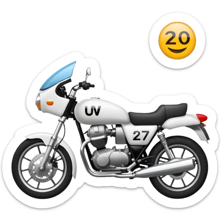 crea un emoji de una matrícula europea de moto con los números 2706 y las letras LRK  sticker